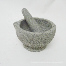 Natural Granite Mortar and Pestle with Pouring Lip